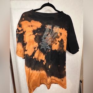 DIY bleached dyed vintage spurs T-shirt